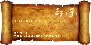 Szélesi Zita névjegykártya